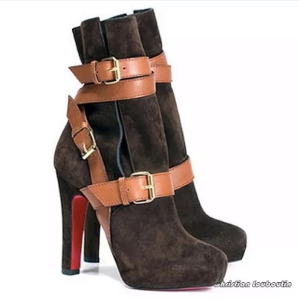 Christian Louboutin Guerriere Suede Ankle Boots